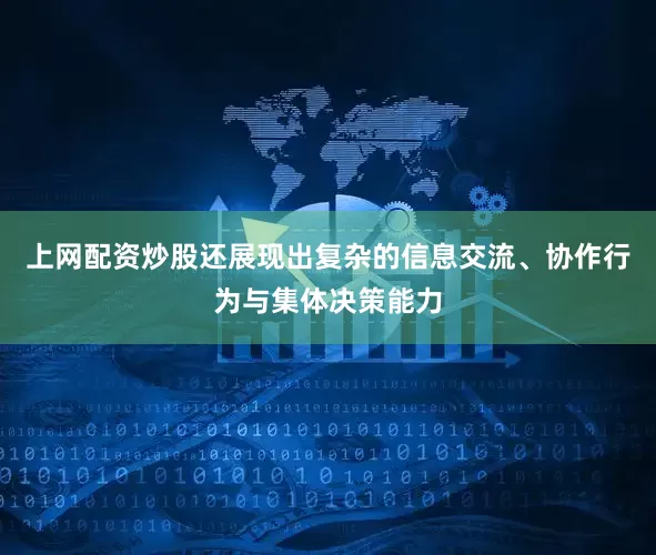 上网配资炒股还展现出复杂的信息交流、协作行为与集体决策能力