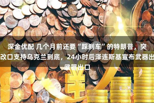 深金优配 几个月前还要“踩刹车”的特朗普，突然改口支持乌克兰到底，24小时后泽连斯基宣布武器出口