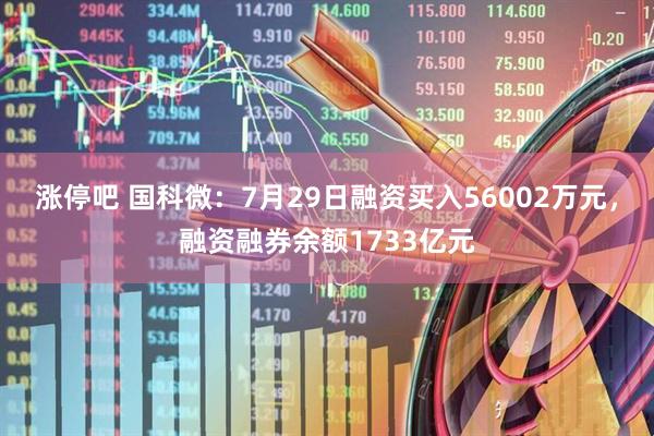 涨停吧 国科微：7月29日融资买入56002万元，融资融券余额1733亿元